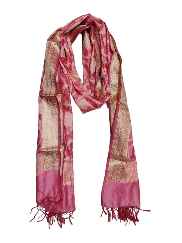 Light Pink Banarasi Silk Dupatta for Women