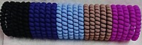 Z Telephone Wire Hairband Style Spiral Ponytail Elastic Tie Rubber Bands Accessories for Girls and Women Hair Ring Flexible Phone Cord Bands Random Colour (Pack of 2)