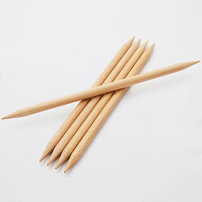 Basic beech double point needles (20 cm/8 inches) Basic beech double point needles (20 cm/8 inches)