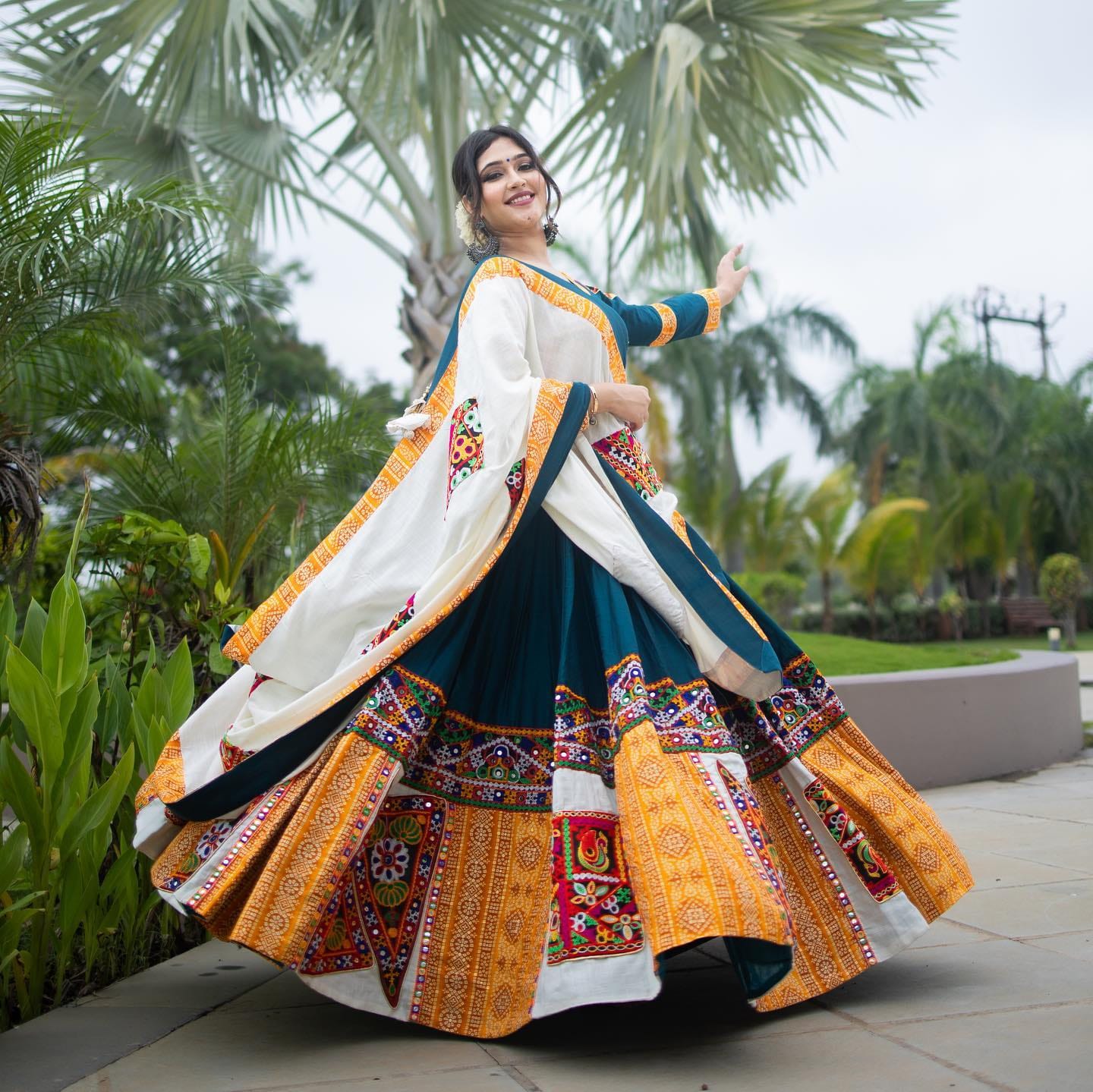 New Lounching Digital Print Muslin Cotton Lehenga Choli D.31