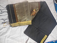 Handloom Bengal Cotton Collection - Black Handloom Bengal Cotton Collection - Black