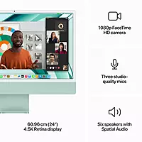 Apple iMac (Apple M3 Chip/ 8-core CPU/ 8GB RAM/ 256GB SSD/ 24-inch (60.96 cm) 4.5K Retina display / 10-core GPU/ macOS/ Blue) | MQRT3HN/A