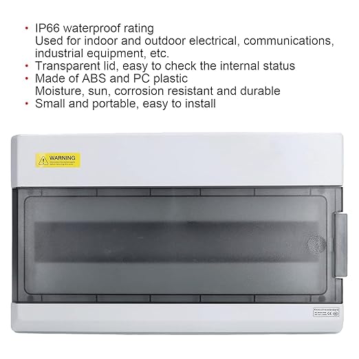 Weatherproof 18-Way MCB Box with Clear PVC Enclosure and Open-Type Cover for Outdoor Power Distribution (18-Pole) Weatherproof 18-Way MCB Box with Clear PVC Enclosure and Open-Type Cover for Outdoor Power Distribution (18-Pole)