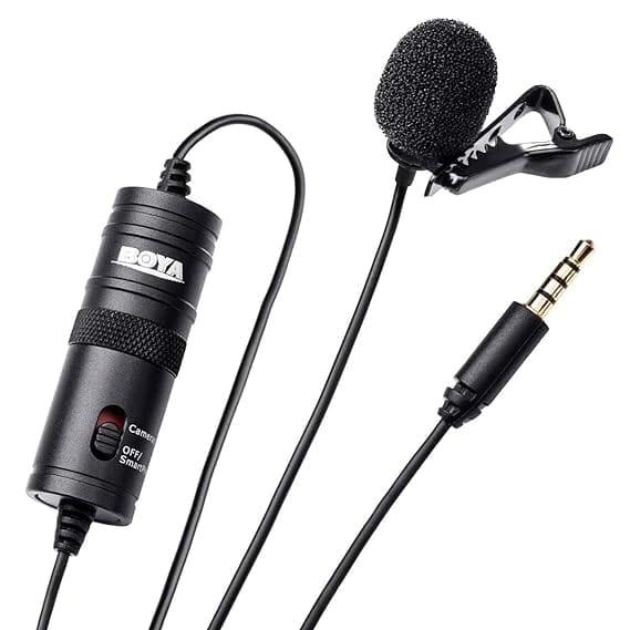 Boya BYM1 Omnidirectional Lavalier Condenser Microphone with 20ft Audio Cable (Black) | B076B8G5D8 Boya BYM1 Omnidirectional Lavalier Condenser Microphone with 20ft Audio Cable (Black) | B076B8G5D8
