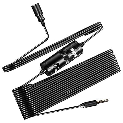 Boya BYM1 Omnidirectional Lavalier Condenser Microphone with 20ft Audio Cable (Black) | B076B8G5D8 Boya BYM1 Omnidirectional Lavalier Condenser Microphone with 20ft Audio Cable (Black) | B076B8G5D8
