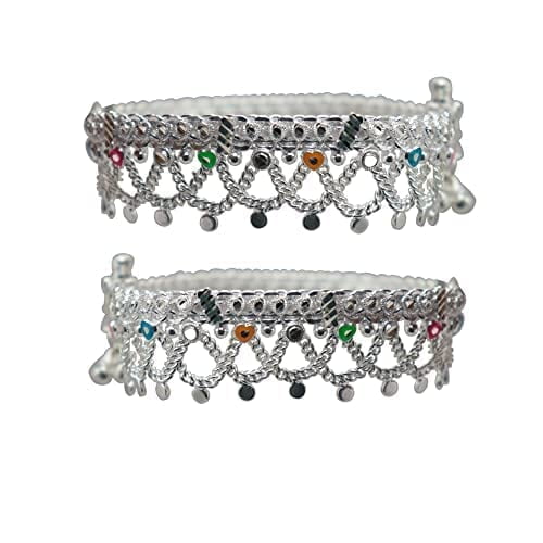 Sliver Chain Type Anklet/Light Weight Payal/Chain Kolusu For Women