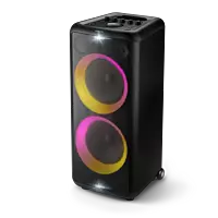 Philips TAX5206 Bluetooth Party Speaker – 160W Power, 14 Hours Play Time, Karaoke, Guitar/Mic Input, Party Lights, Trolley Design Philips TAX5206 Bluetooth Party Speaker – 160W Power, 14 Hours Play Time, Karaoke, Guitar/Mic Input, Party Lights, Trolley Design