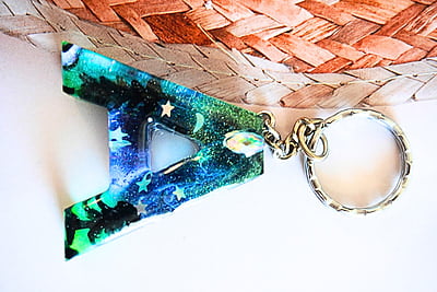 'A' ARORA INSPIRED LETTER KEYCHAIN(LKB00051) 'A' ARORA INSPIRED LETTER KEYCHAIN(LKB00051)