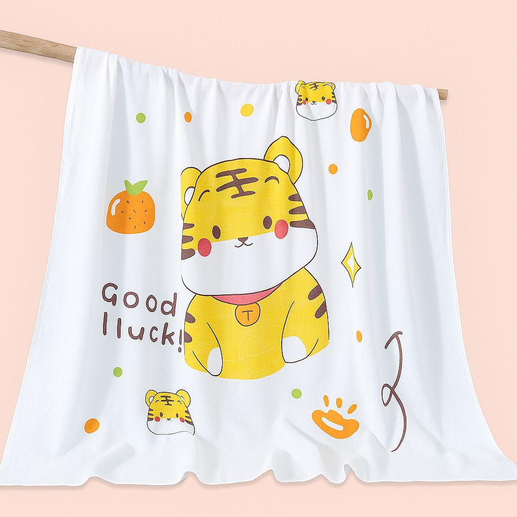Premium Bamboo Cotton Muslin Swaddle Blanket – 110x110cm Premium Bamboo Cotton Muslin Swaddle Blanket – 110x110cm