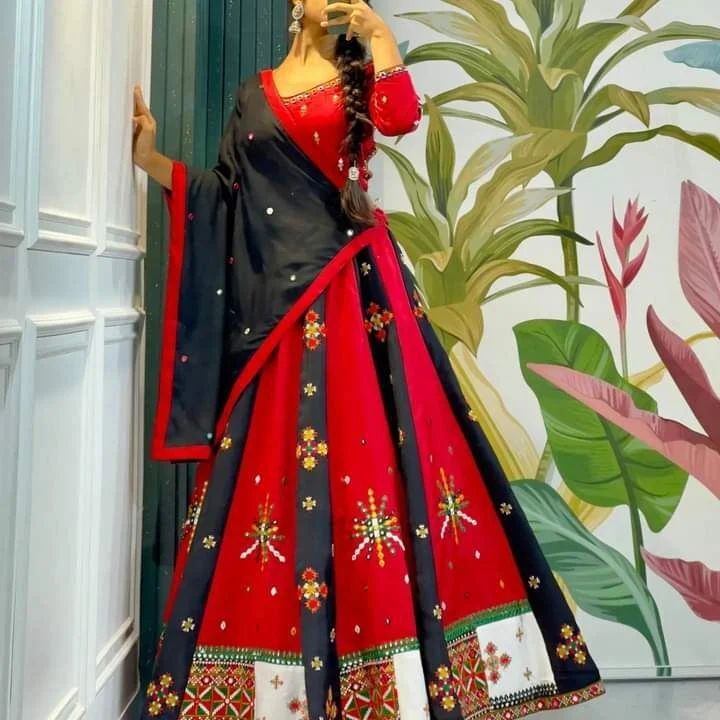 Digital Print Muslin Cotton Lehenga Choli D.39