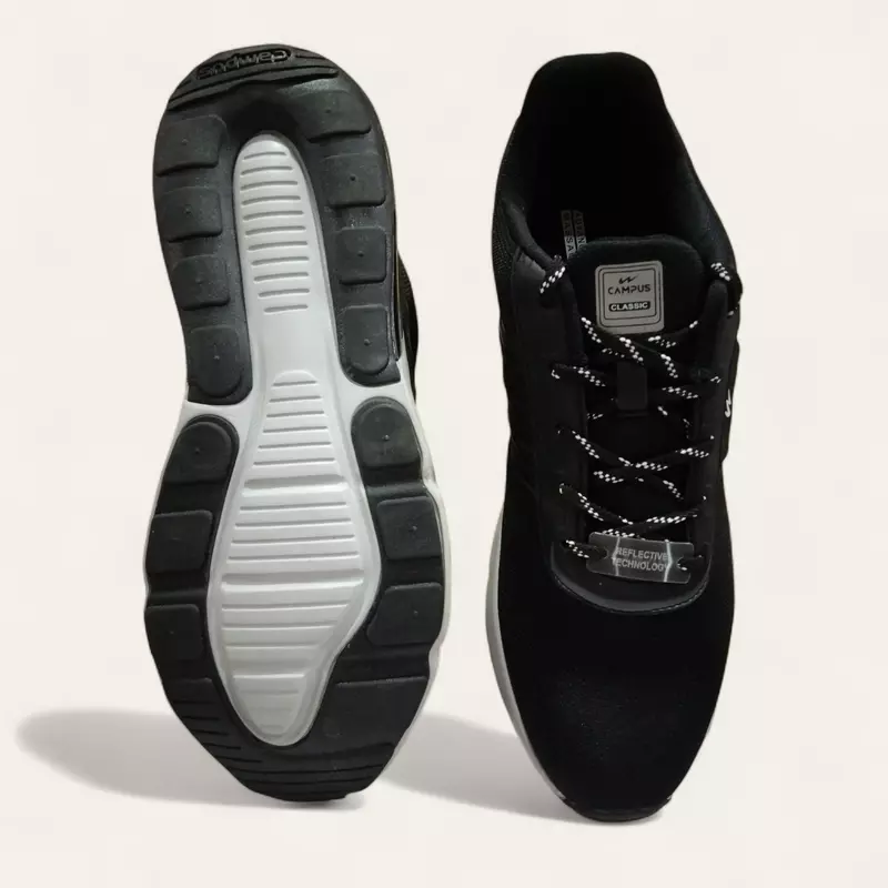 Campus Camp Star Black/Grey Plus Size - Men's Running Shoes