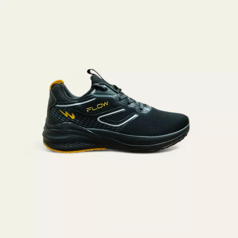 Campus Flow Black/Mustard - Men's Running Shoes