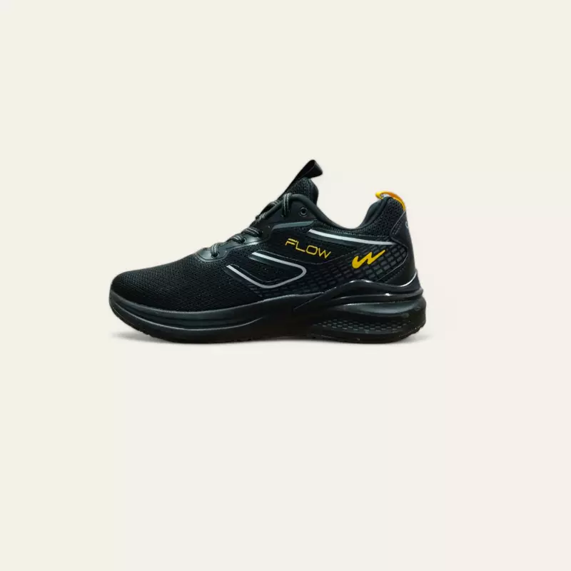 Campus Flow Black/Mustard - Men's Running Shoes