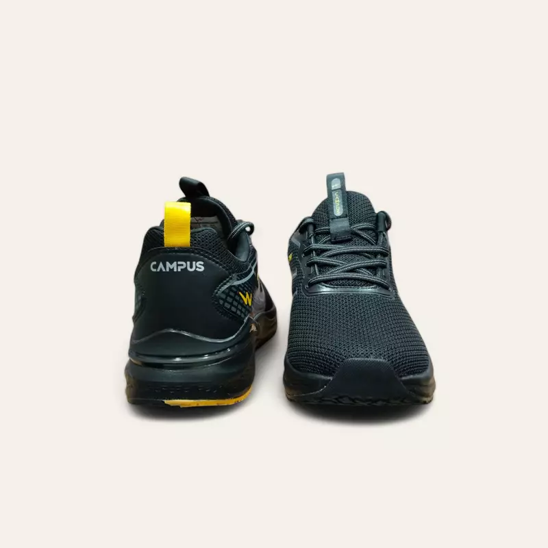 Campus Flow Black/Mustard - Men's Running Shoes