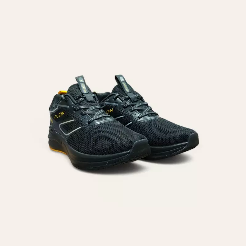 Campus Flow Black/Mustard - Men's Running Shoes