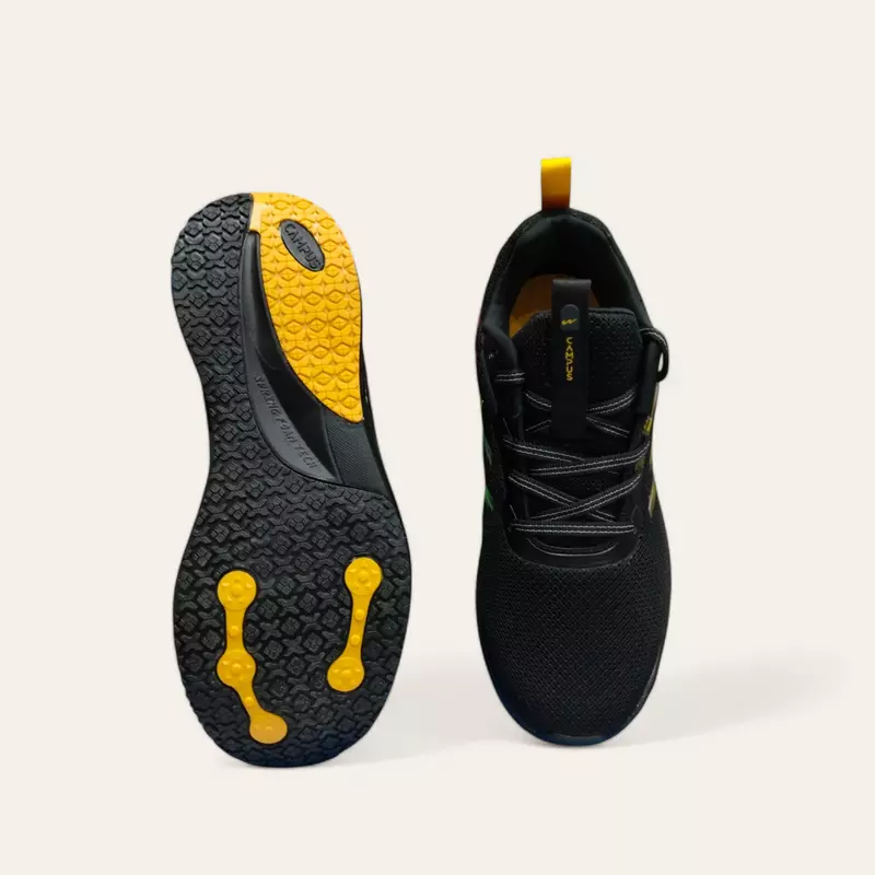 Campus Flow Black/Mustard - Men's Running Shoes