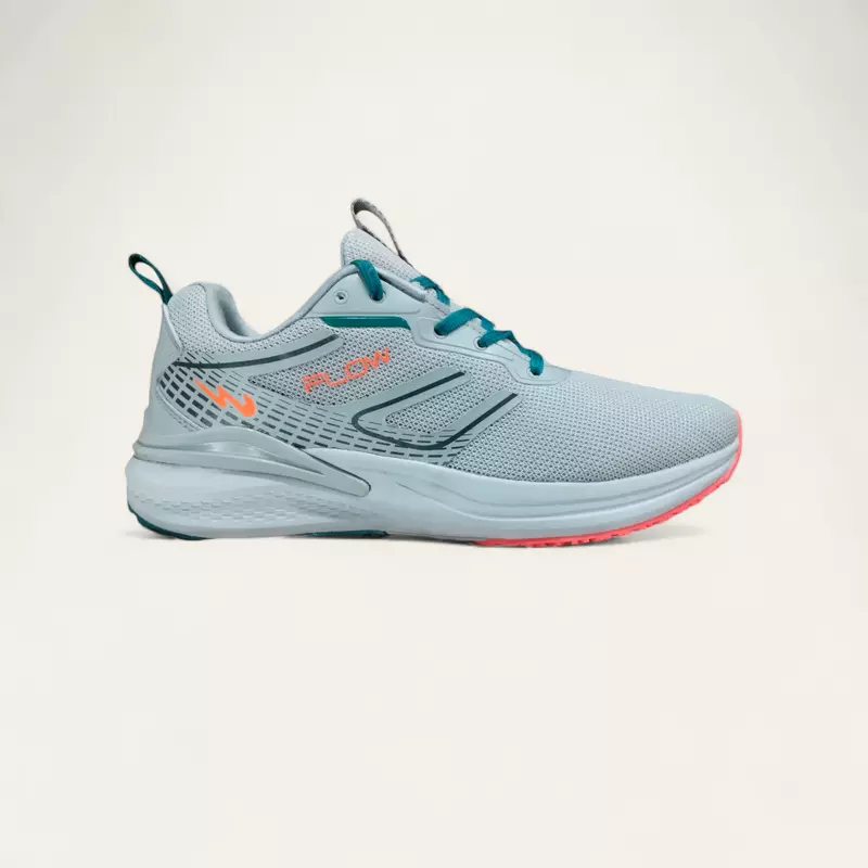 Campus Flow Pro L.Grey/F.Orange - Men's Plus Size Running Shoes