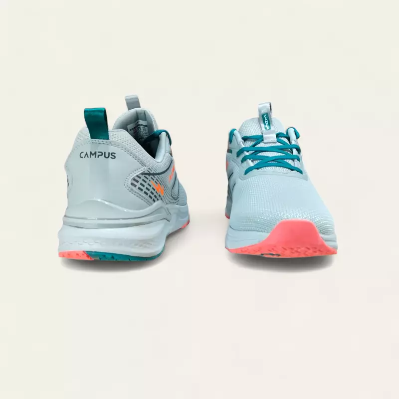 Campus Flow Pro L.Grey/F.Orange - Men's Plus Size Running Shoes