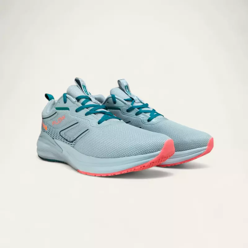 Campus Flow Pro L.Grey/F.Orange - Men's Plus Size Running Shoes