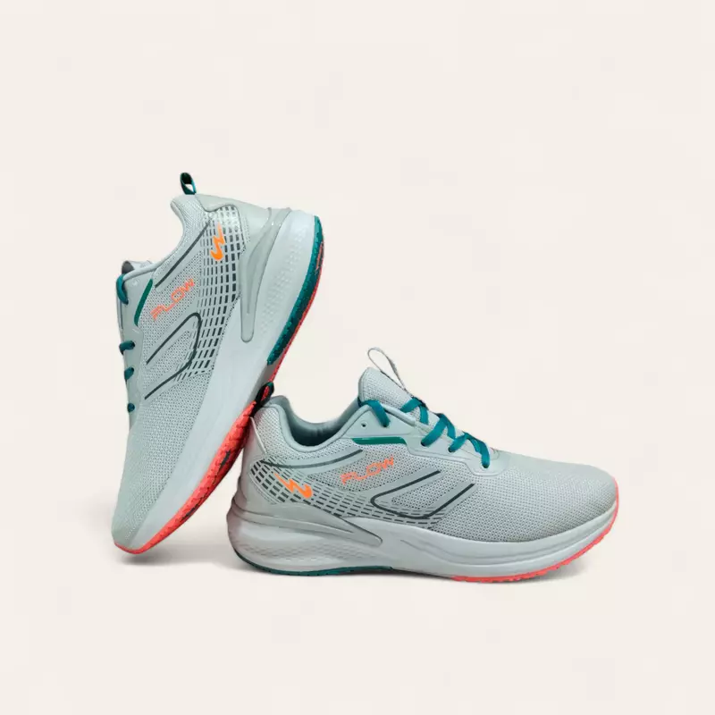 Campus Flow Pro L.Grey/F.Orange - Men's Plus Size Running Shoes
