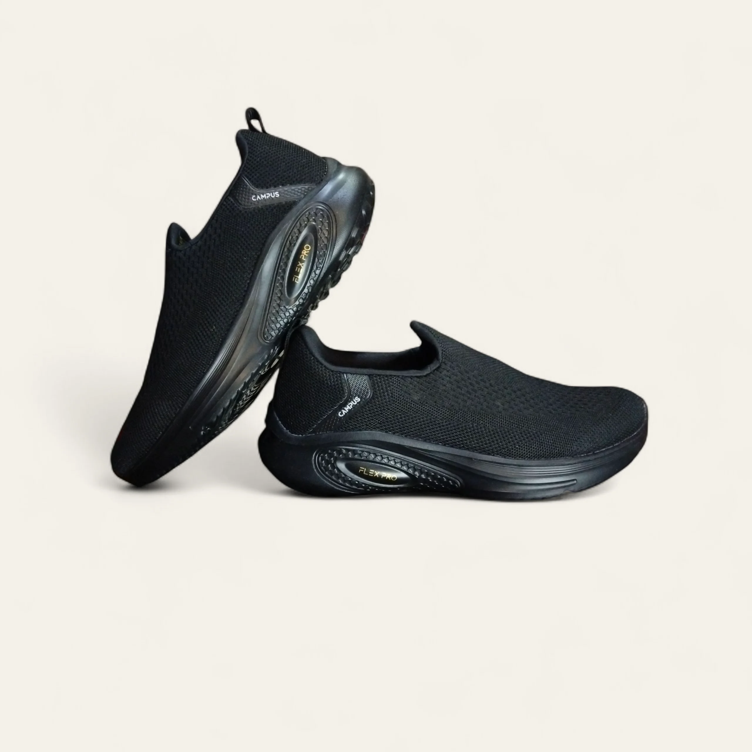 Campus Wikies Black - Men's Without Lace Shoes Campus Wikies Black - Men's Without Lace Shoes