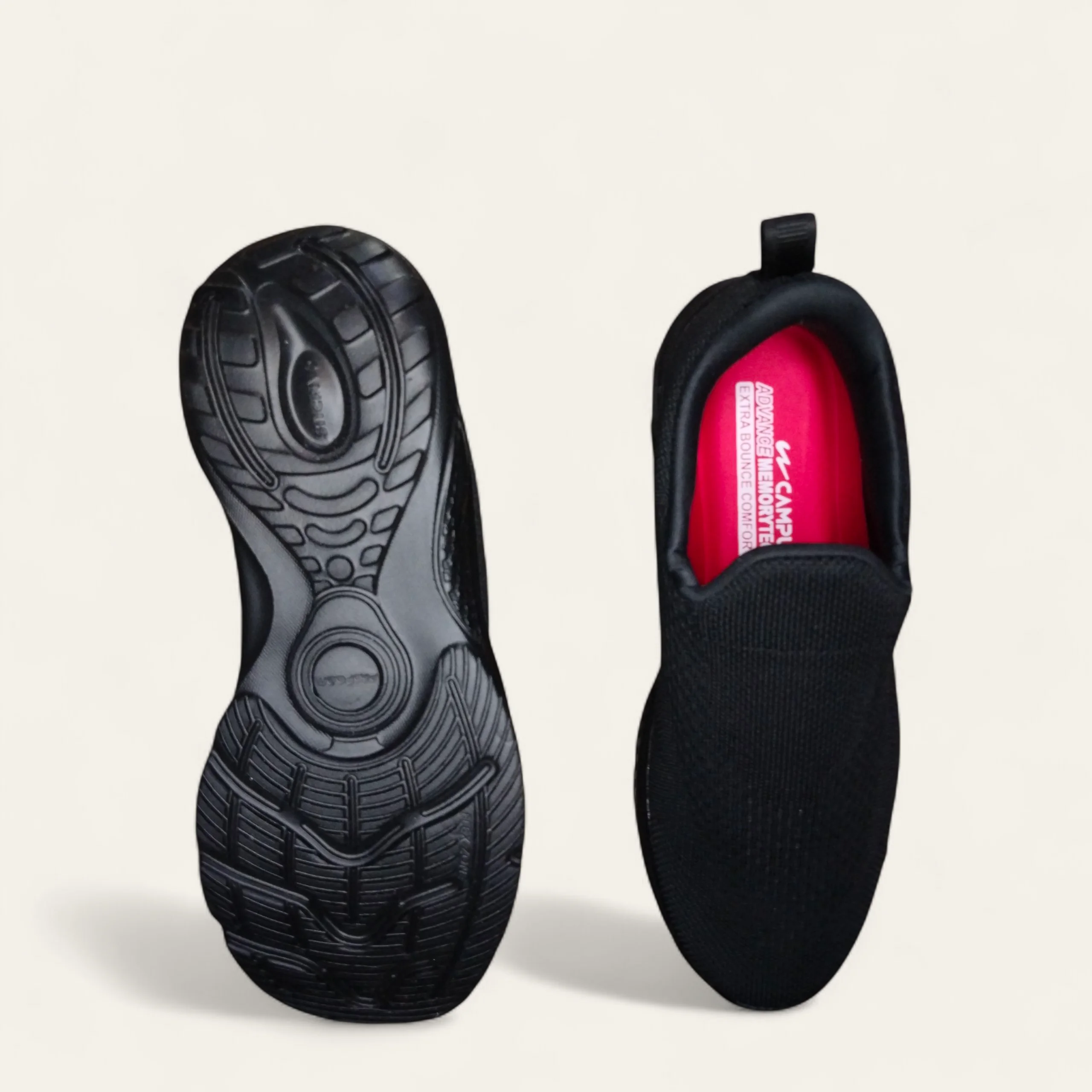 Campus Wikies Black - Men's Without Lace Shoes Campus Wikies Black - Men's Without Lace Shoes