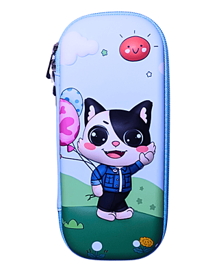 New EVA Pencil Cases 3D Large Capacity Double-Layer Portable Cartoon Kids Students Stationery Bags
