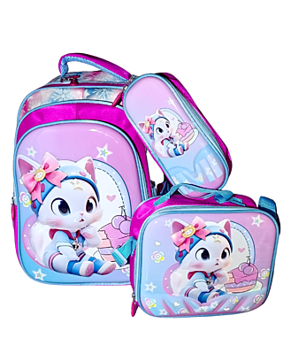 3D Anime print Cinnamoroll Three Piece Set Schoolbag Large Capacity Melody Lightweight Waterproof Schoolbag Lunch Bag Pencil Case 3 in set 3D Anime print Cinnamoroll Three Piece Set Schoolbag Large Capacity Melody Lightweight Waterproof Schoolbag Lunch Bag Pencil Case 3 in set