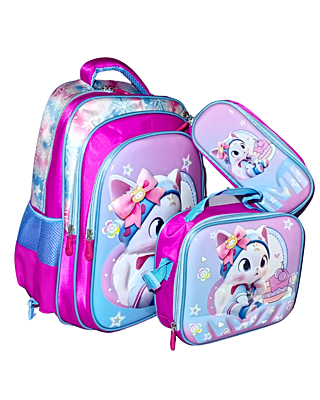 3D Anime print Cinnamoroll Three Piece Set Schoolbag Large Capacity Melody Lightweight Waterproof Schoolbag Lunch Bag Pencil Case 3 in set 3D Anime print Cinnamoroll Three Piece Set Schoolbag Large Capacity Melody Lightweight Waterproof Schoolbag Lunch Bag Pencil Case 3 in set