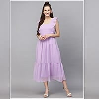Flutter Sleeve Georgette Maxi Dress Flutter Sleeve Georgette Maxi Dress