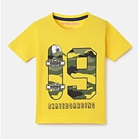Boys Pack of 3 Printed Round Neck Casual T-shirt
