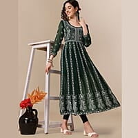 Thread Work Georgette Anarkali Kurta Thread Work Georgette Anarkali Kurta