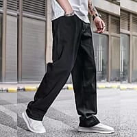 Men Relaxed Fit Black Jeans Men Relaxed Fit Black Jeans
