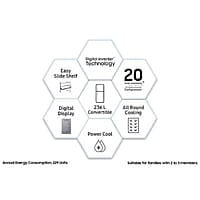 236 L Convertible Freezer Double Door Refrigerator 236 L Convertible Freezer Double Door Refrigerator