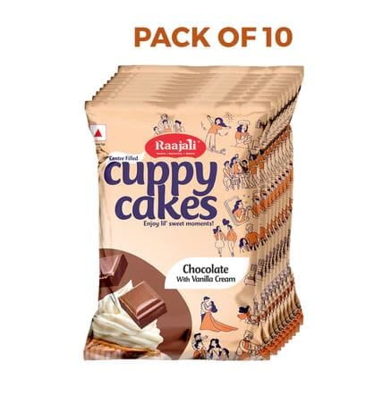 RAAJALI CUPPY CAKE - CENTRE FILLED MUFFIN - CHOCOLATE (30G PER PACK)