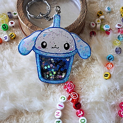 CINNAMAROLL KAWAII SHAKER KEYCHAIN