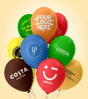 Custom Logo Balloons 1000 pc Print Name & Branding for Event Promotions