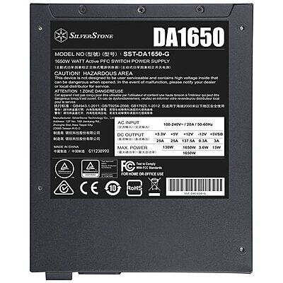 Silverstone Power Supply Fully Modular 80 Plus Gold ATX (DA1650 Gold) Silverstone Power Supply Fully Modular 80 Plus Gold ATX (DA1650 Gold)