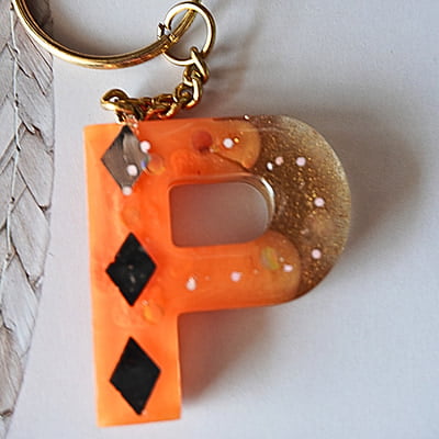 'P' ESPEJO LETTER KEYCHAIN (LKB00034)
