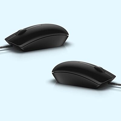 Dell MS116 Wired Optical Mouse, 1000DPI, LED Tracking, Scrolling Wheel, Plug and Play Dell MS116 Wired Optical Mouse, 1000DPI, LED Tracking, Scrolling Wheel, Plug and Play