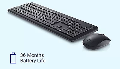 Dell USB Wireless Keyboard and Mouse Set- KM3322W, Anti-Fade & Spill-Resistant Keys, up to 36 Month Battery Life, 3Y Advance Exchange Warranty Dell USB Wireless Keyboard and Mouse Set- KM3322W, Anti-Fade & Spill-Resistant Keys, up to 36 Month Battery Life, 3Y Advance Exchange Warranty