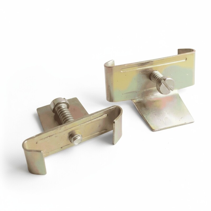 Metal DIN Rail Mount Terminal Blocks End Stopper Screw Type Clamp (1 qty)