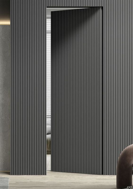 Sleek and Modern: HDHMR Louvered Door with Contemporary Deco Paint Sleek and Modern: HDHMR Louvered Door with Contemporary Deco Paint