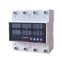 Automatic Over/Under Voltage and Over Load Protection (Adjustable Setting) with Auto Re-Connect 63A (4 pole)