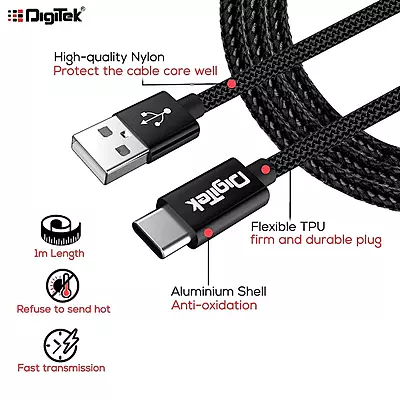 Digitek Charge Type C USB Cable (DC 1M C NBBLK)