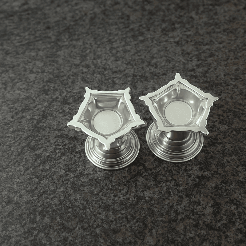 Diya set in German Silver material