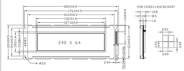 LCD DISPLAY PART NUMBER:TSM24064J-D01