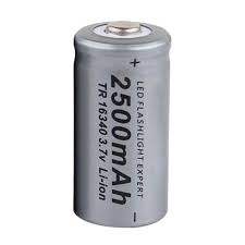 2500mAh TR 16340 3.7V Lithium-Ion Battery 2500mAh TR 16340 3.7V Lithium-Ion Battery