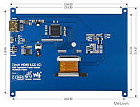 7inch Capacitive Touch Screen LCD (C), 1024×600, HDMI, IPS, Low Power