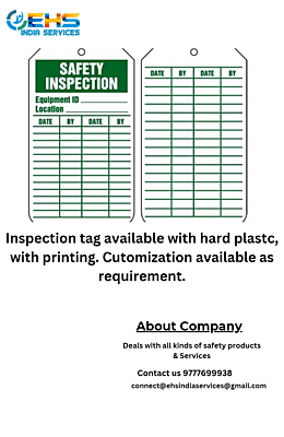 White Paper Safety Inspection Tag